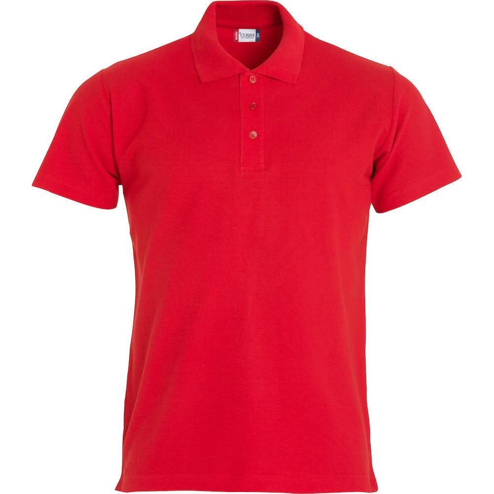 Red - Front - Clique Mens Basic Polo Shirt