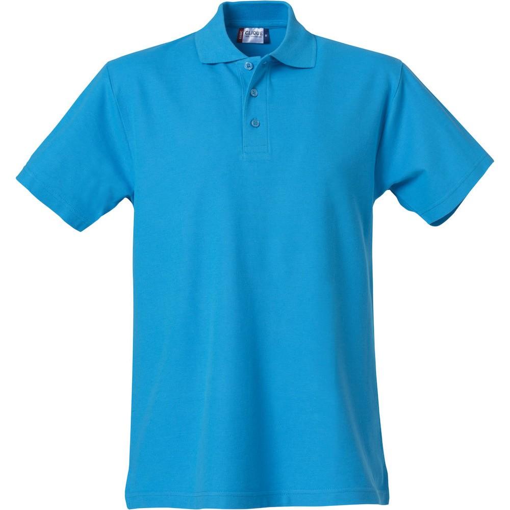 Turquoise - Front - Clique Mens Basic Polo Shirt
