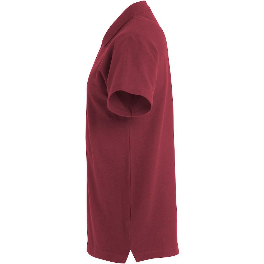 Burgundy - Side - Clique Mens Basic Polo Shirt