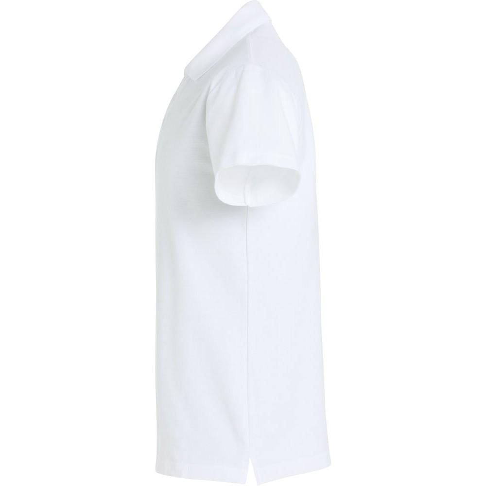 White - Side - Clique Mens Basic Polo Shirt