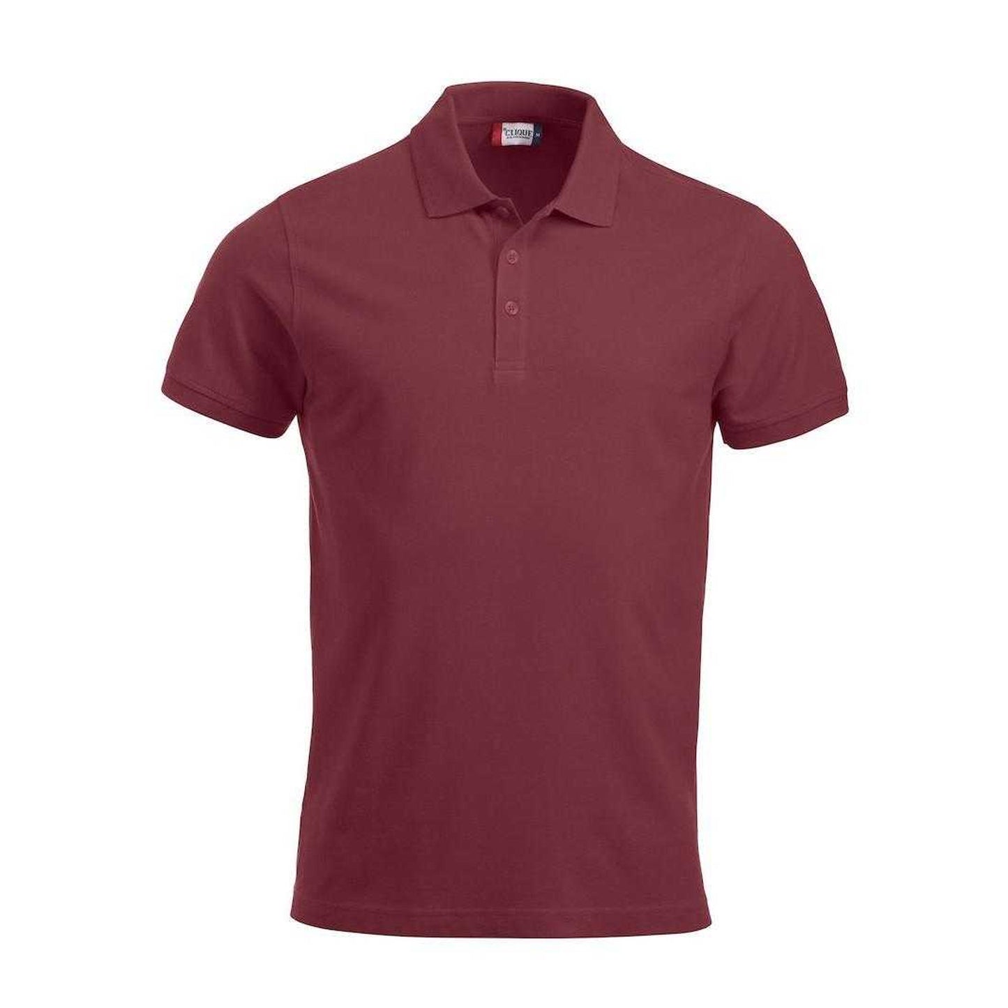 Burgundy - Front - Clique Mens Classic Lincoln Polo Shirt