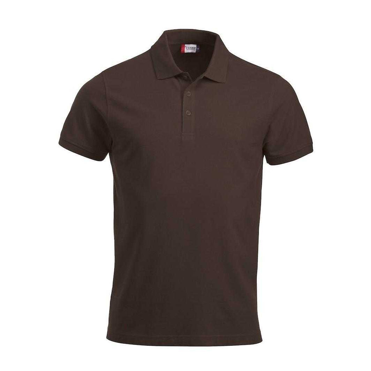 Dark Mocha - Front - Clique Mens Classic Lincoln Polo Shirt