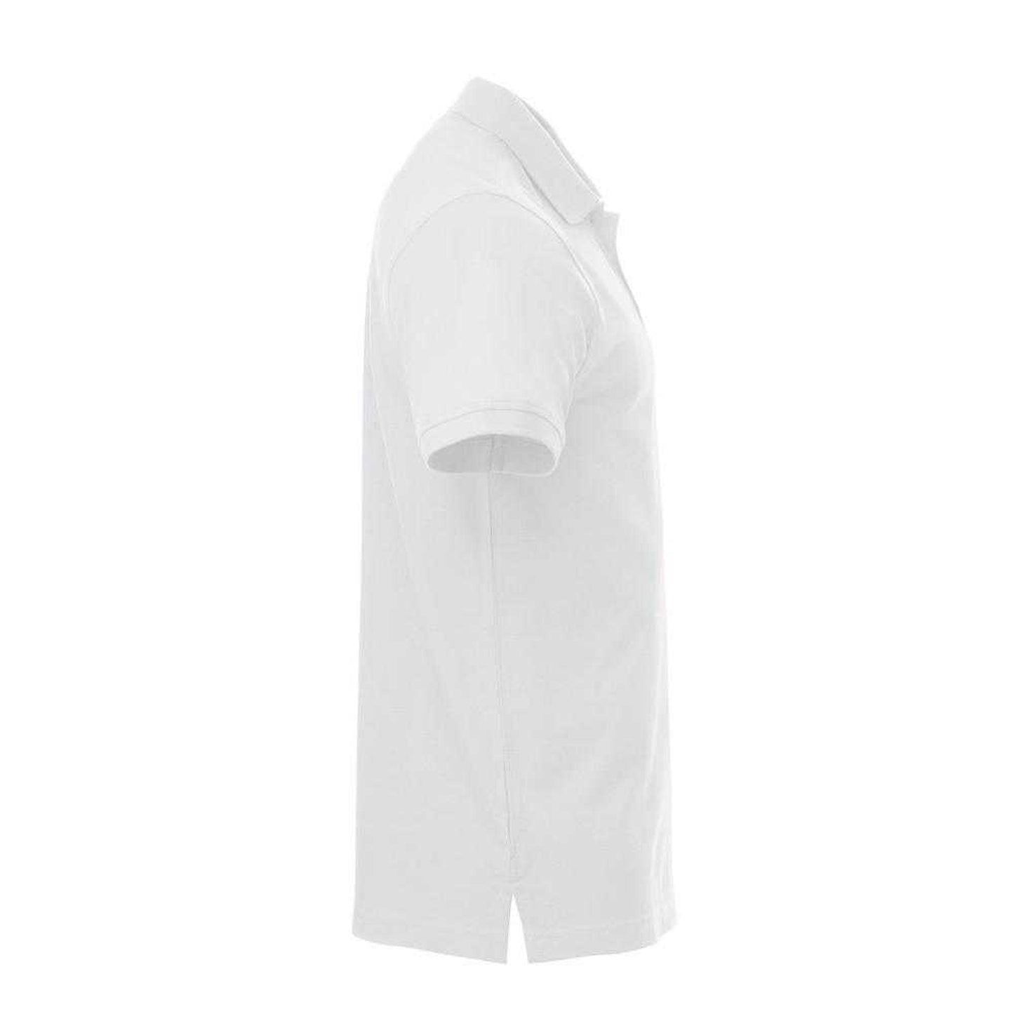 White - Side - Clique Mens Classic Lincoln Polo Shirt