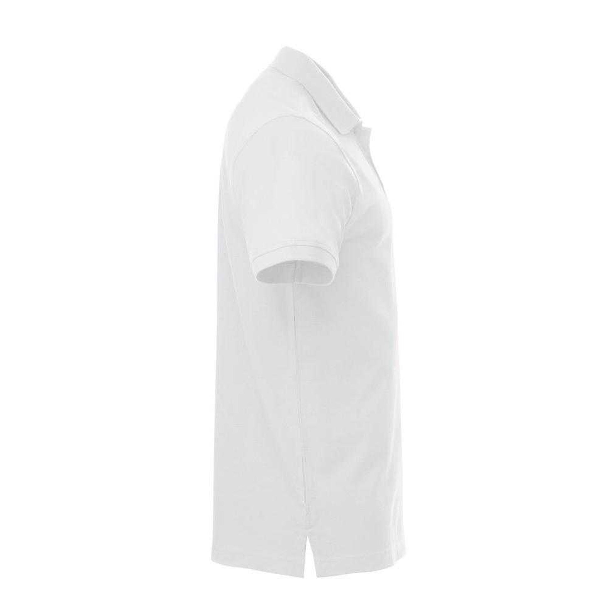 White - Side - Clique Mens Classic Lincoln Polo Shirt