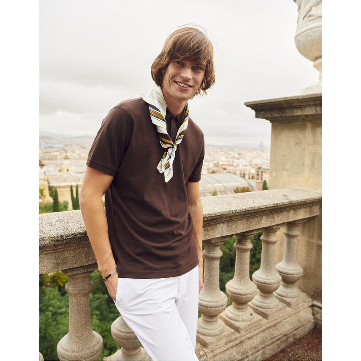 Light Beige - Front - Clique Mens Classic Lincoln Polo Shirt