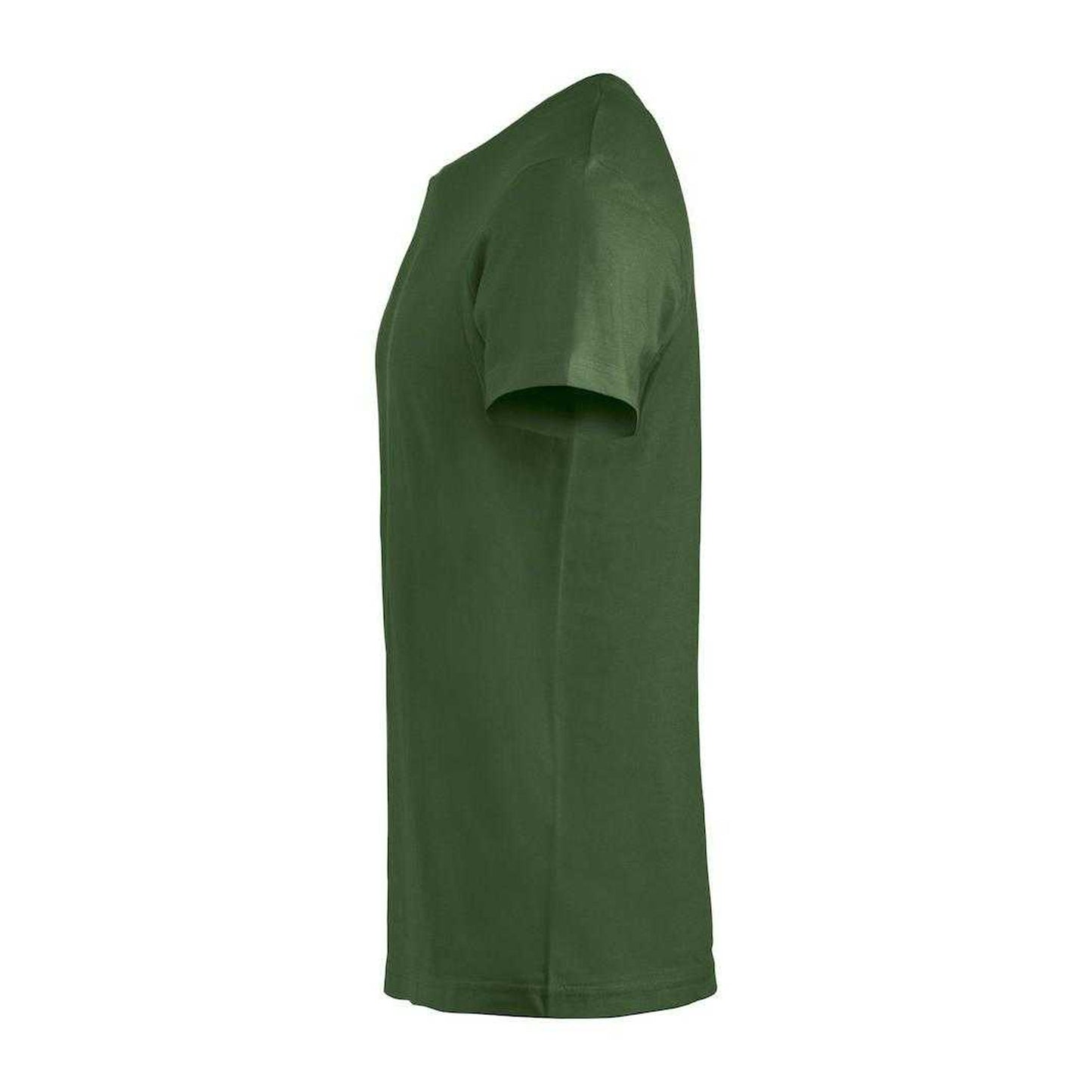 Bottle Green - Side - Clique Mens Basic T-Shirt