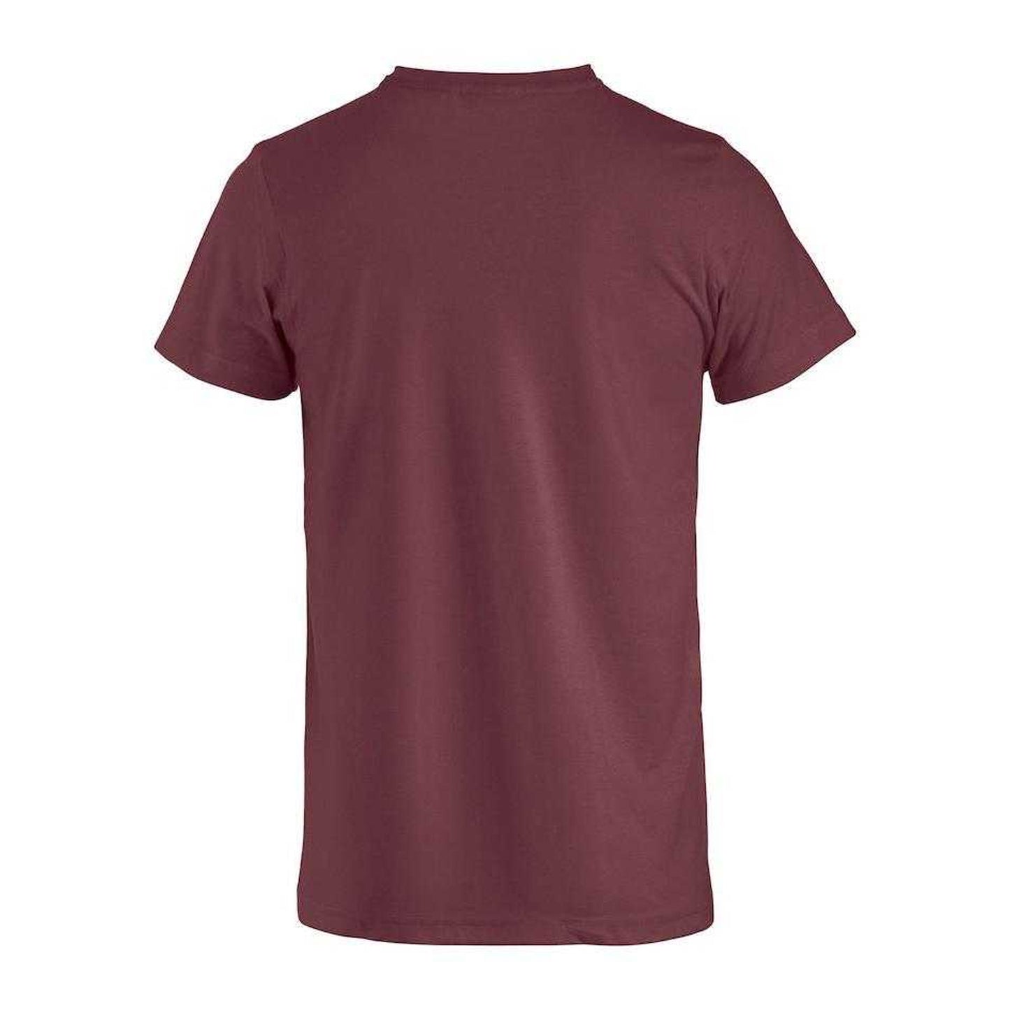 Burgundy - Back - Clique Mens Basic T-Shirt