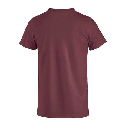 Burgundy - Back - Clique Mens Basic T-Shirt