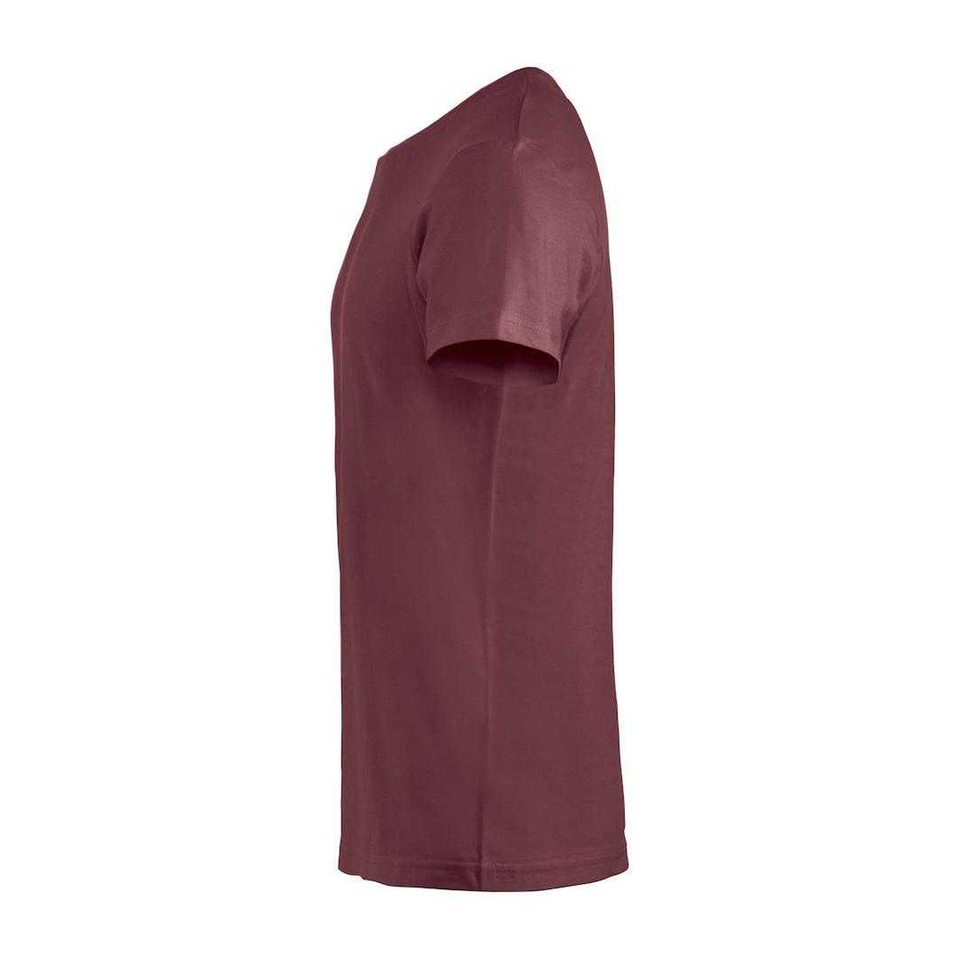 Burgundy - Side - Clique Mens Basic T-Shirt