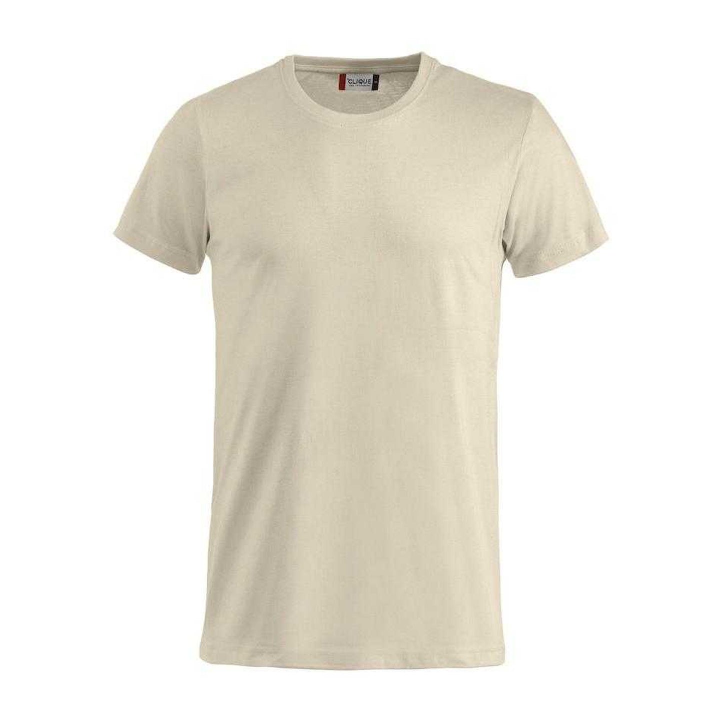 Light Khaki - Front - Clique Mens Basic T-Shirt