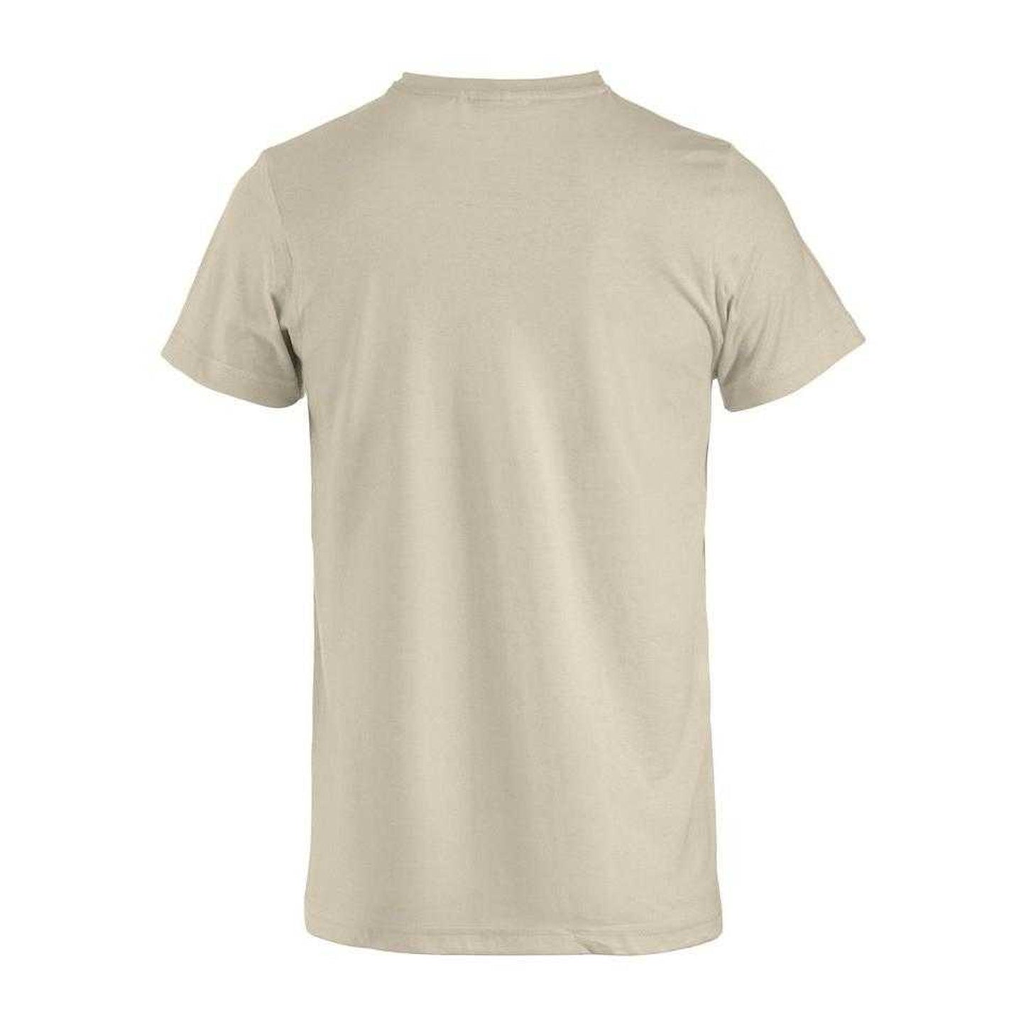 Light Khaki - Back - Clique Mens Basic T-Shirt