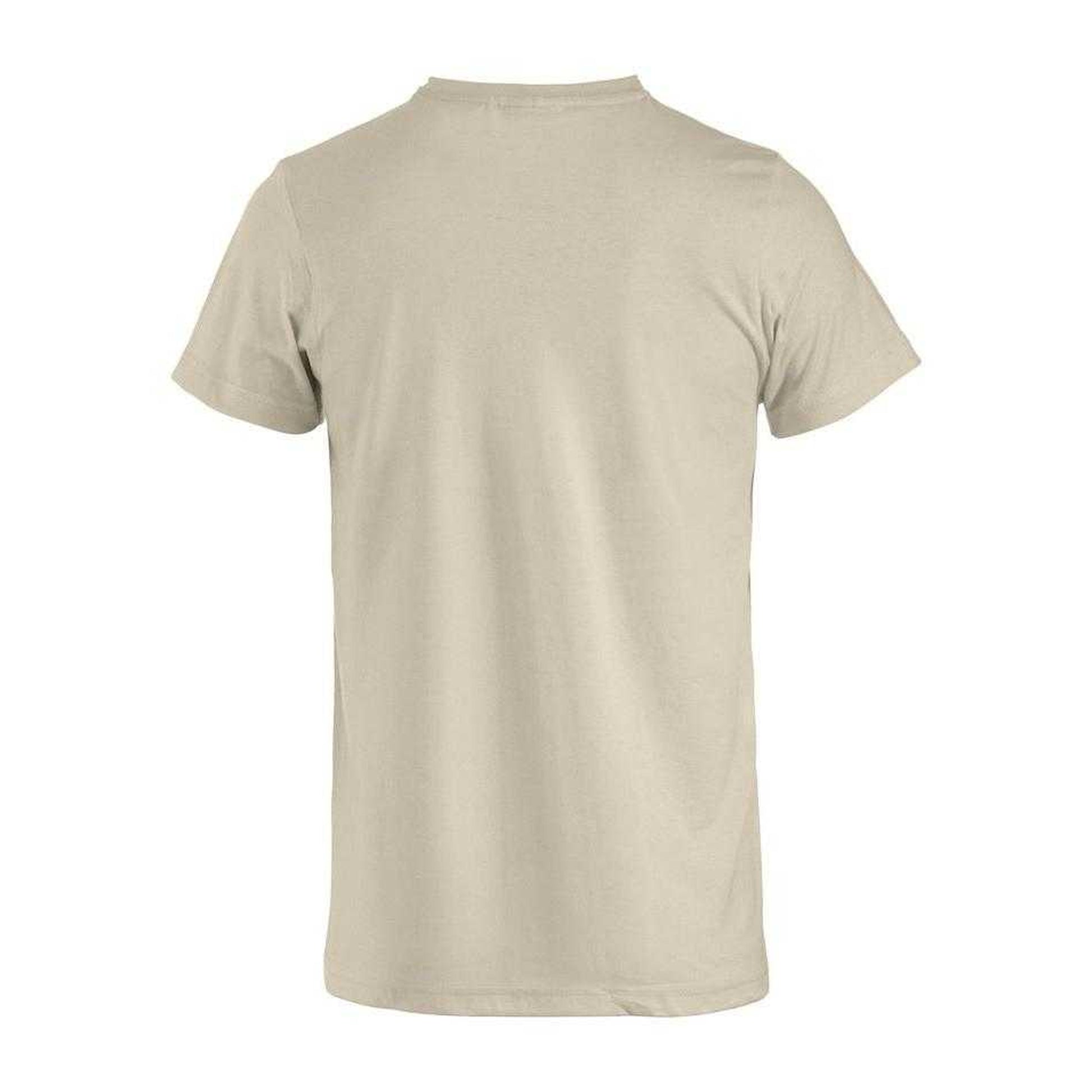 Light Khaki - Back - Clique Mens Basic T-Shirt