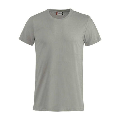 Silver - Front - Clique Mens Basic T-Shirt
