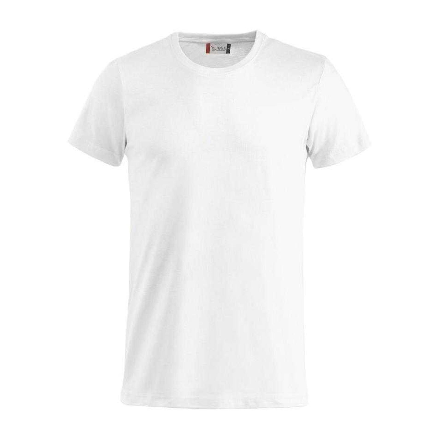 White - Front - Clique Mens Basic T-Shirt
