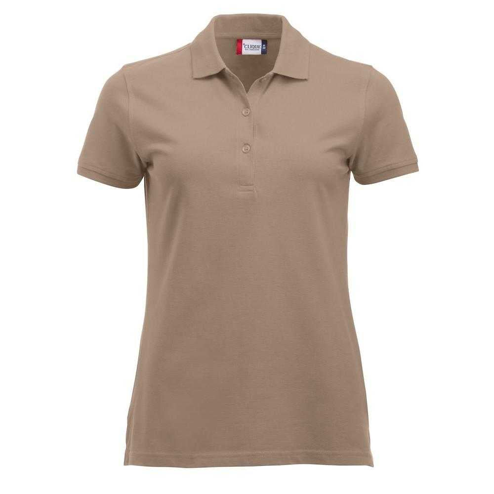 Caffe Latte - Front - Clique Womens-Ladies Marion Polo Shirt