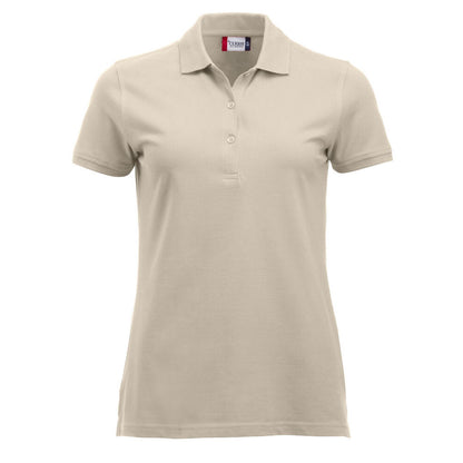 Light Khaki - Front - Clique Womens-Ladies Classic Marion Melange Polo Shirt