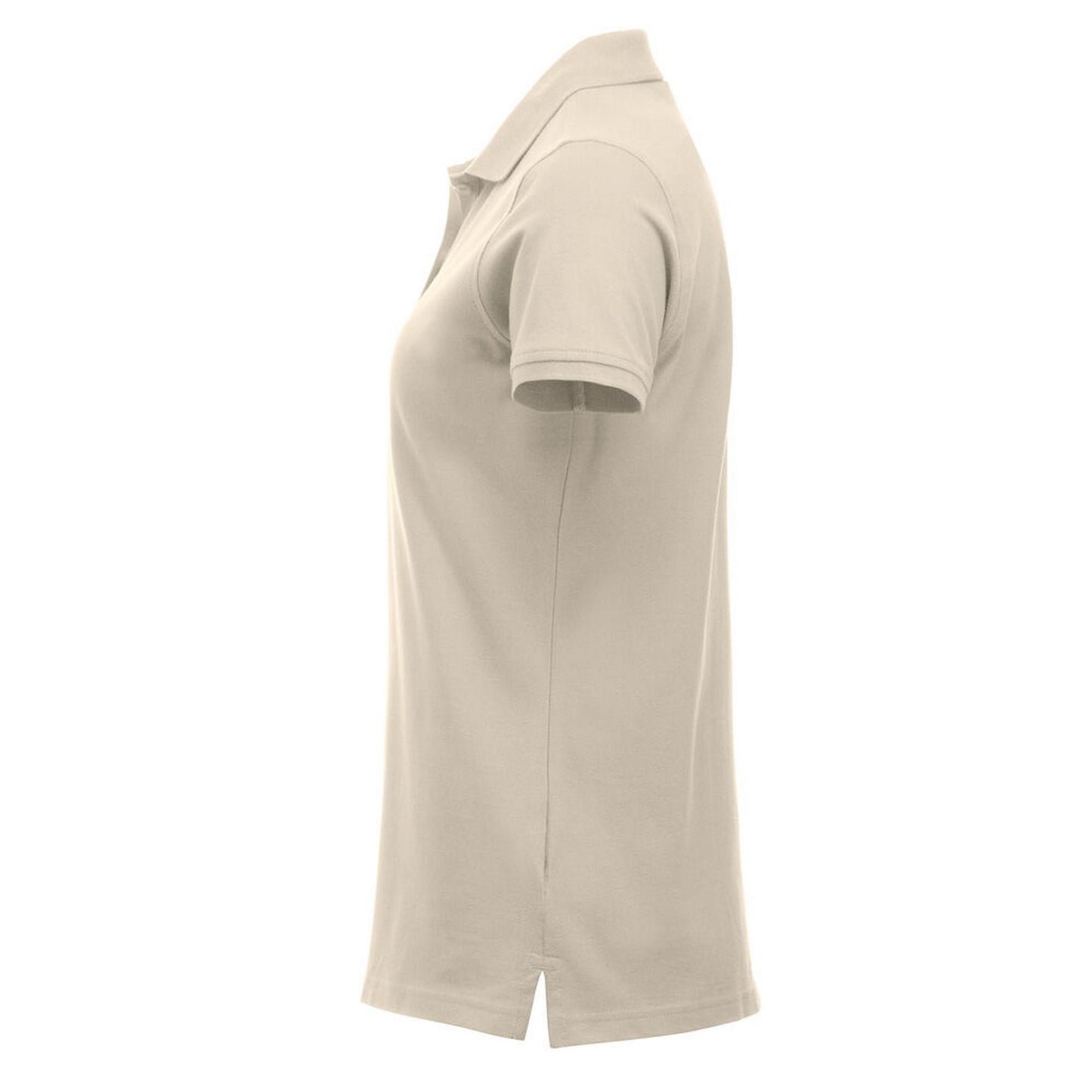 Light Khaki - Side - Clique Womens-Ladies Classic Marion Melange Polo Shirt