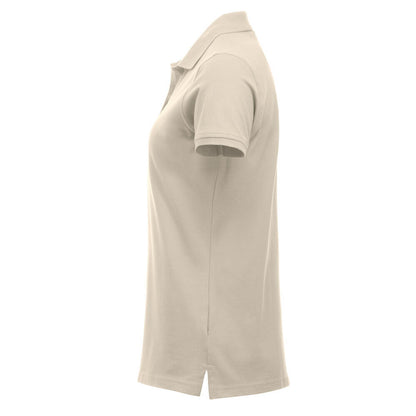 Light Khaki - Side - Clique Womens-Ladies Classic Marion Melange Polo Shirt