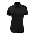 Black - Front - Kustom Kit Ladies Workforce Short Sleeve Shirt