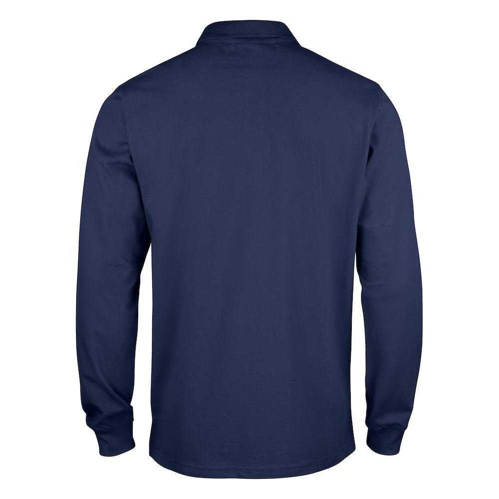 Dark Navy - Back - Clique Mens Classic Lincoln Long-Sleeved Polo Shirt