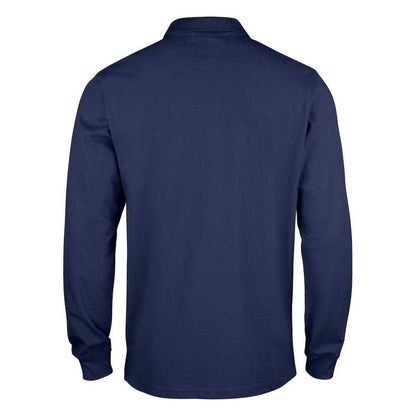 Dark Navy - Back - Clique Mens Classic Lincoln Long-Sleeved Polo Shirt