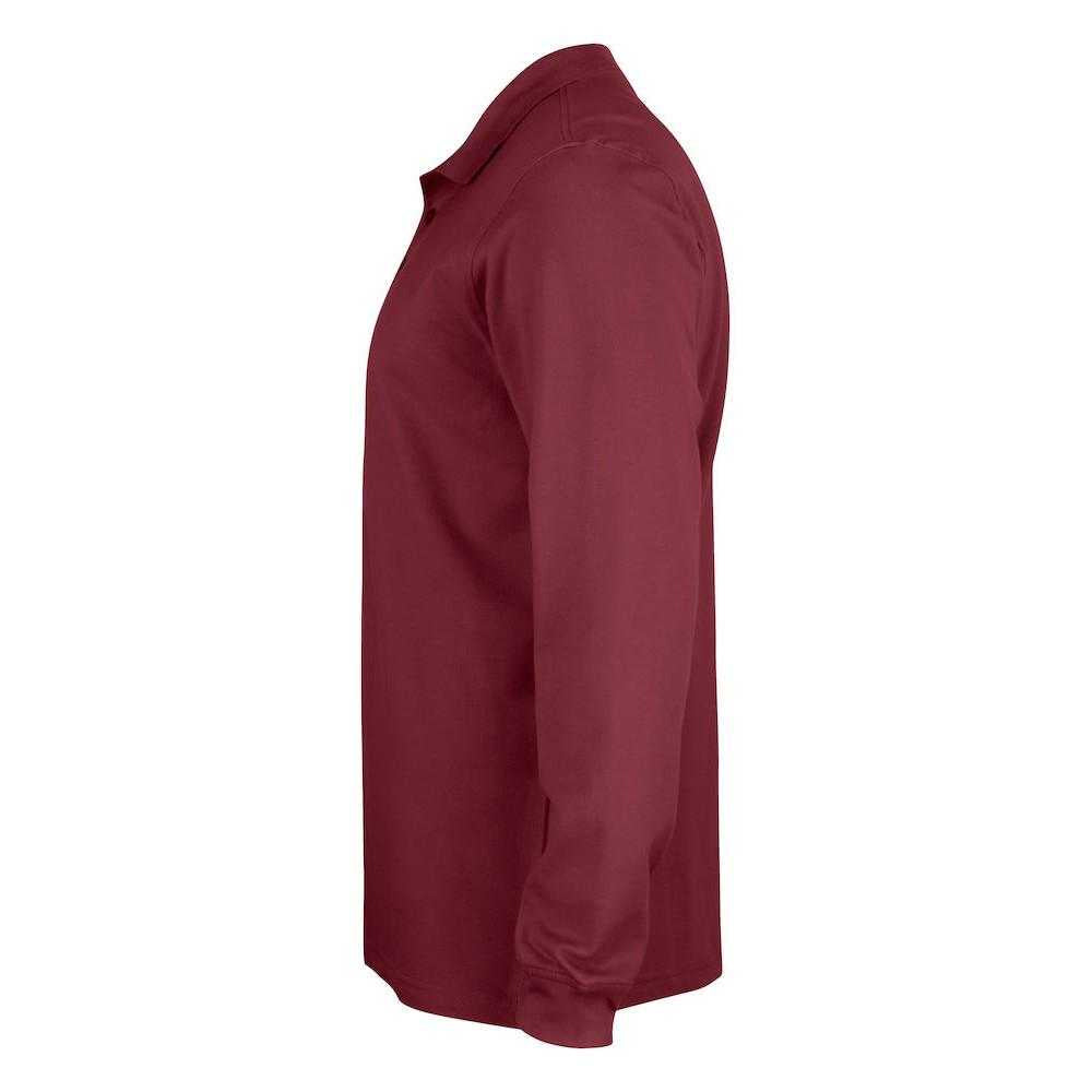 Burgundy - Lifestyle - Clique Mens Classic Lincoln Long-Sleeved Polo Shirt