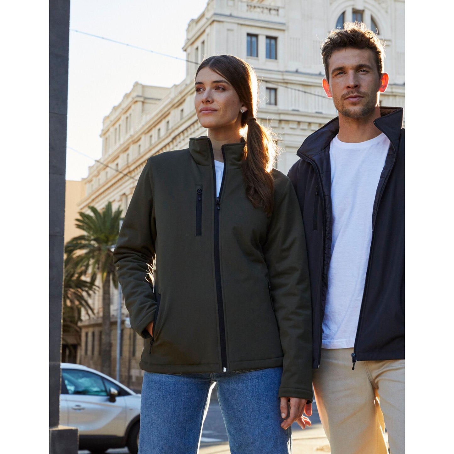 Dark Grey - Front - Clique Womens-Ladies Padded Soft Shell Jacket