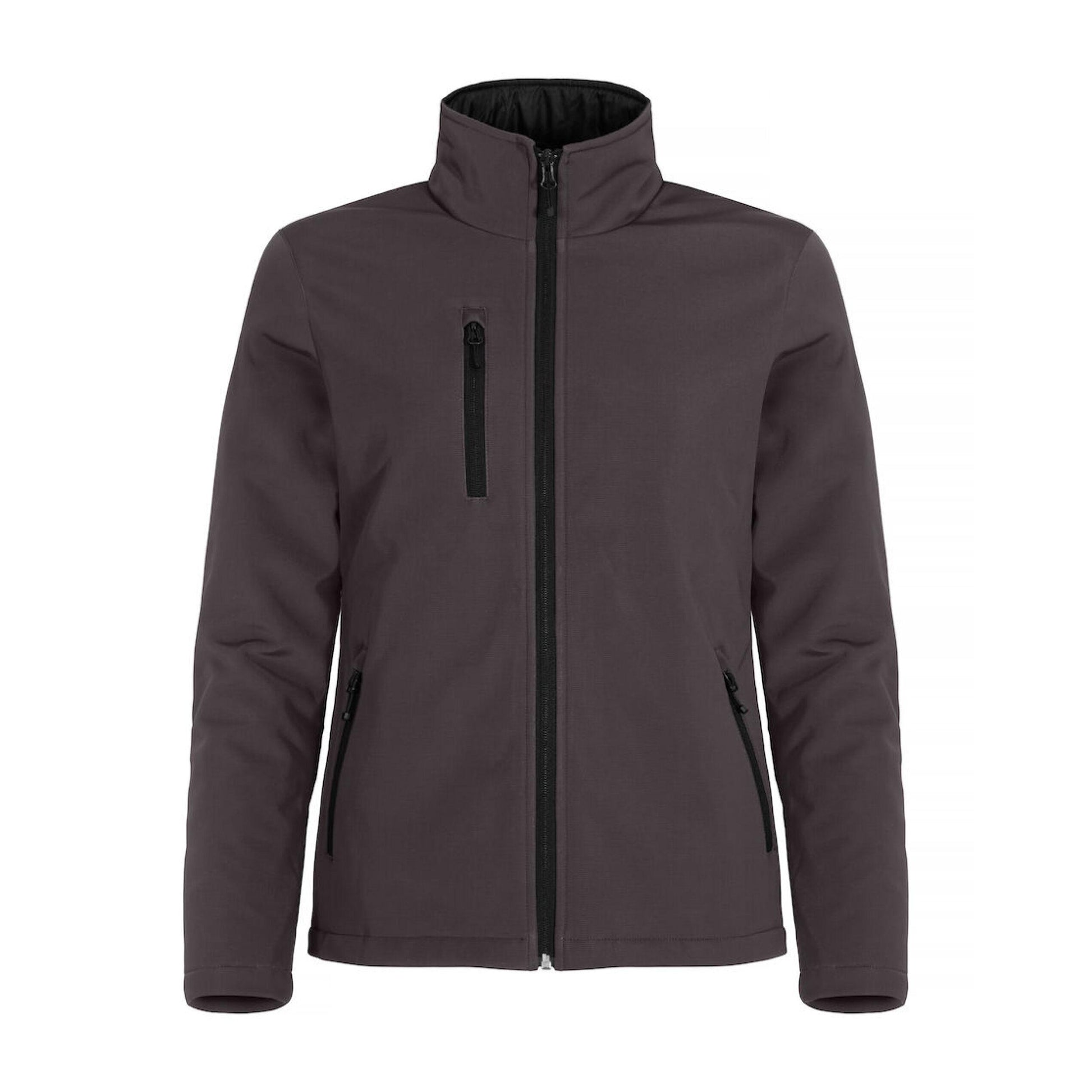 Dark Grey - Back - Clique Womens-Ladies Padded Soft Shell Jacket