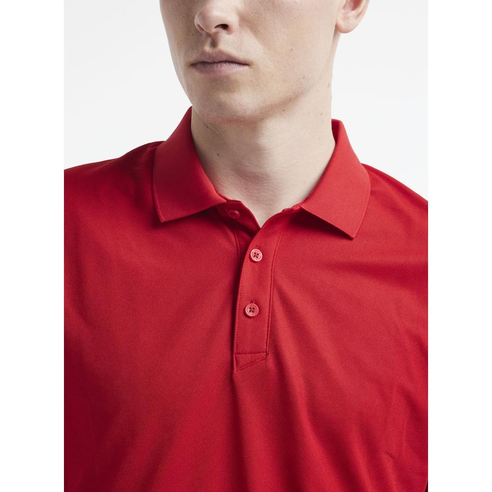 Bright Red - Side - Craft Mens Core Unify Polo Shirt