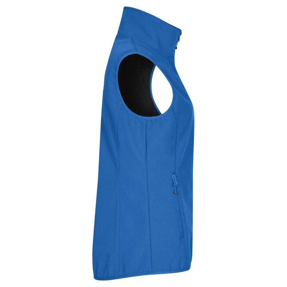 Royal Blue - Side - Clique Womens-Ladies Classic Softshell Body Warmer