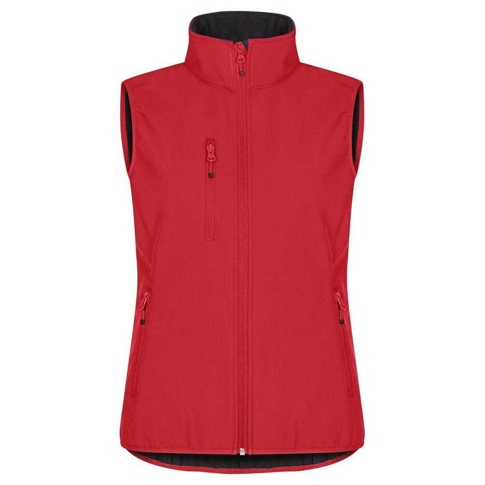 Red - Front - Clique Womens-Ladies Classic Softshell Body Warmer