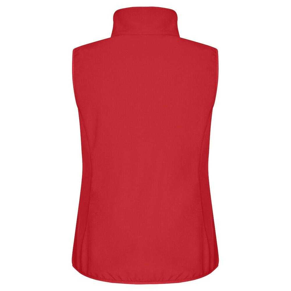 Red - Back - Clique Womens-Ladies Classic Softshell Body Warmer