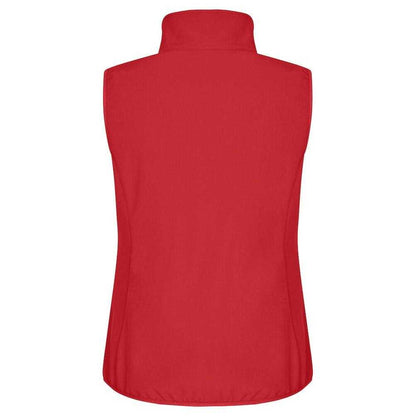 Red - Back - Clique Womens-Ladies Classic Softshell Body Warmer