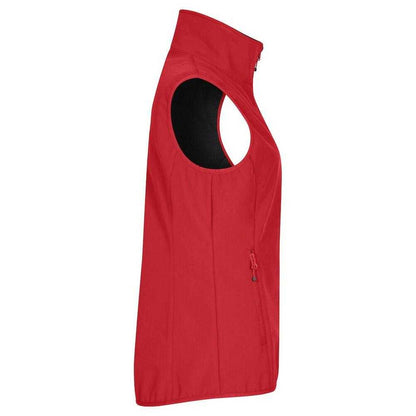 Red - Side - Clique Womens-Ladies Classic Softshell Body Warmer