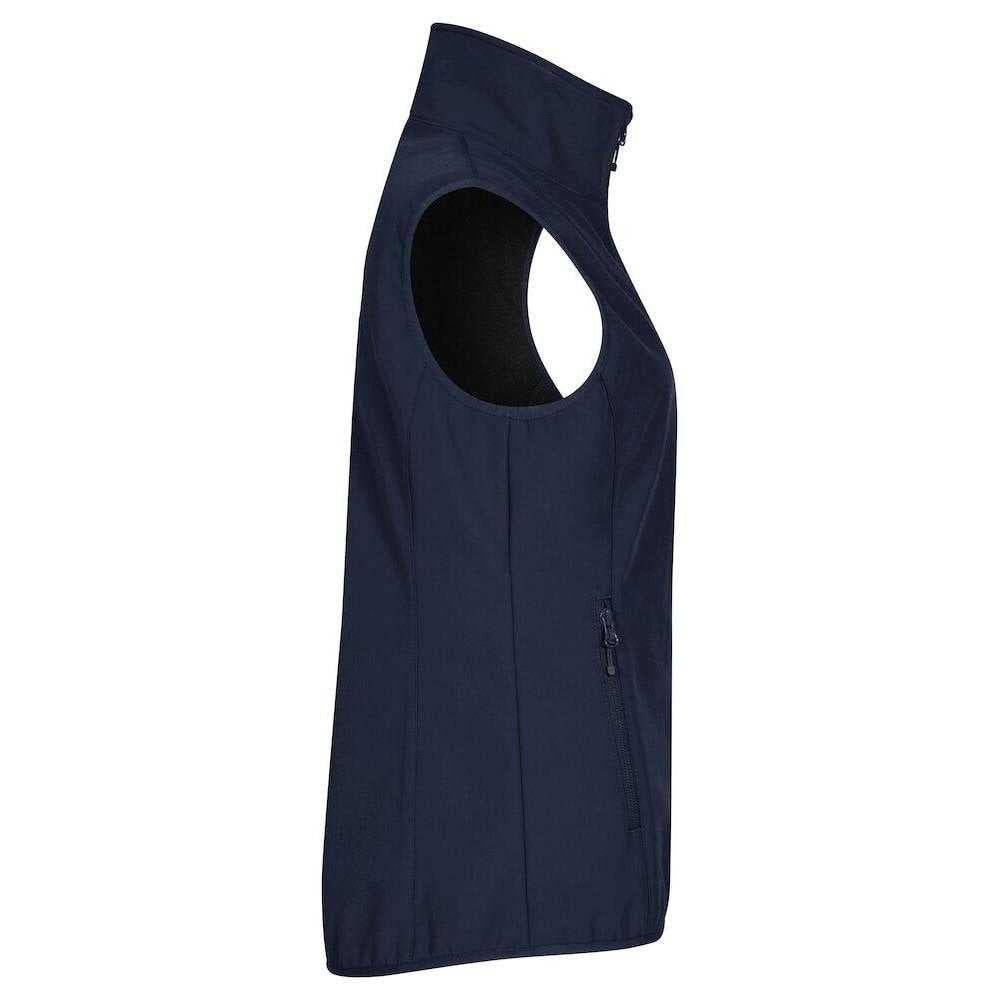 Dark Navy - Side - Clique Womens-Ladies Classic Softshell Body Warmer