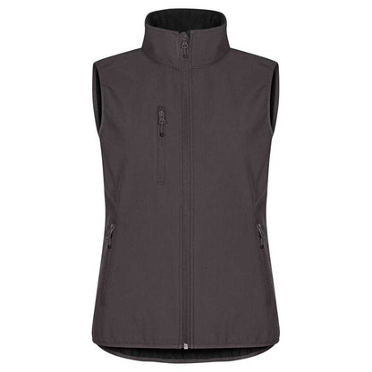Dark Grey - Front - Clique Womens-Ladies Classic Softshell Body Warmer