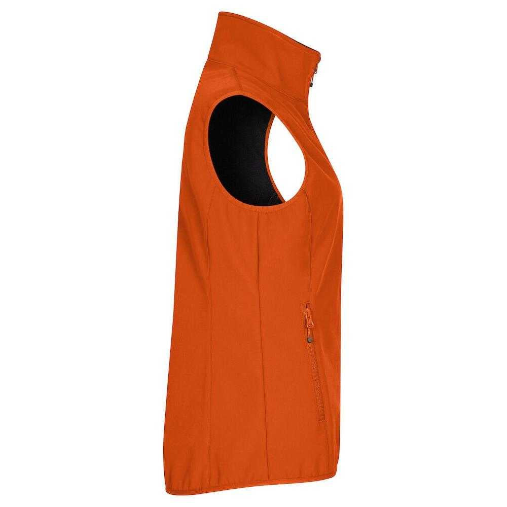 Blood Orange - Side - Clique Womens-Ladies Classic Softshell Body Warmer
