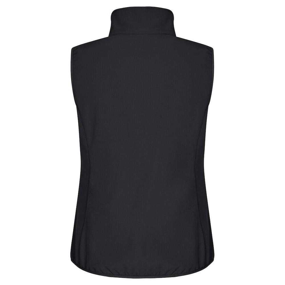 Black - Back - Clique Womens-Ladies Classic Softshell Body Warmer