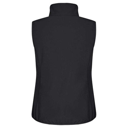 Black - Back - Clique Womens-Ladies Classic Softshell Body Warmer