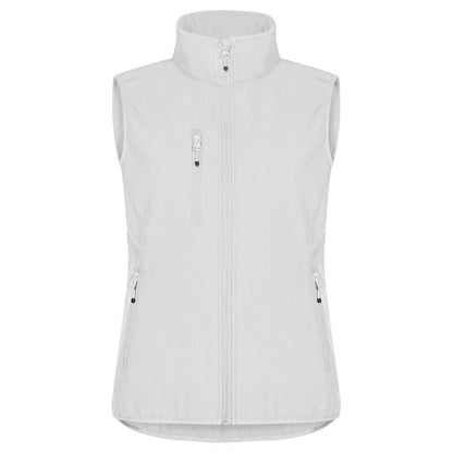 White - Front - Clique Womens-Ladies Classic Softshell Body Warmer