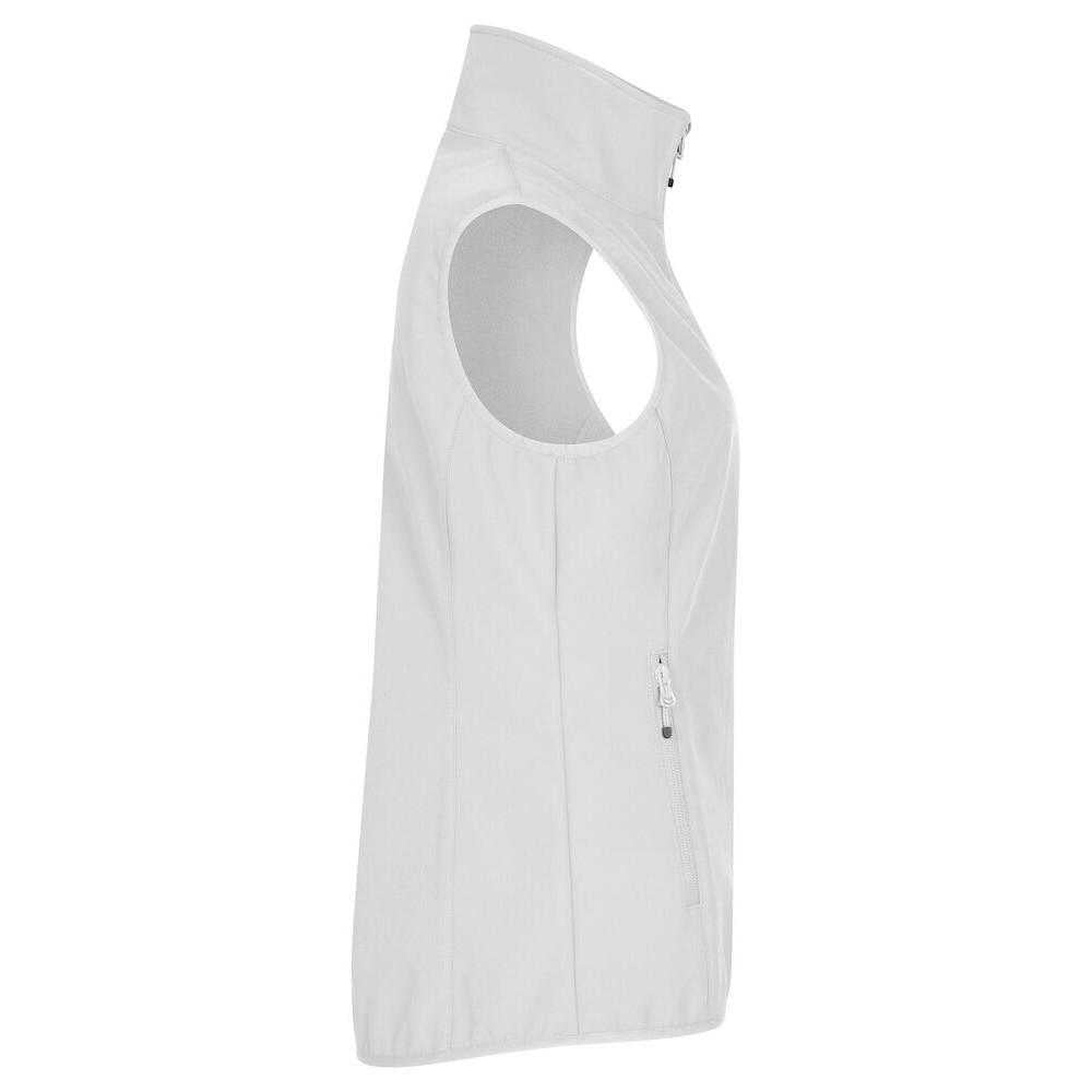 White - Side - Clique Womens-Ladies Classic Softshell Body Warmer