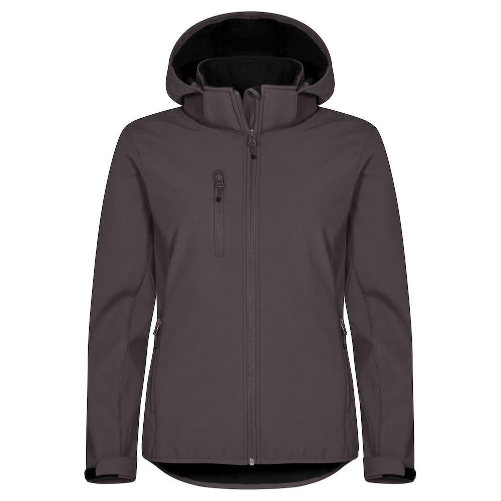 Dark Grey - Front - Clique Womens-Ladies Classic Soft Shell Jacket