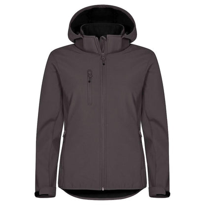 Dark Grey - Front - Clique Womens-Ladies Classic Soft Shell Jacket