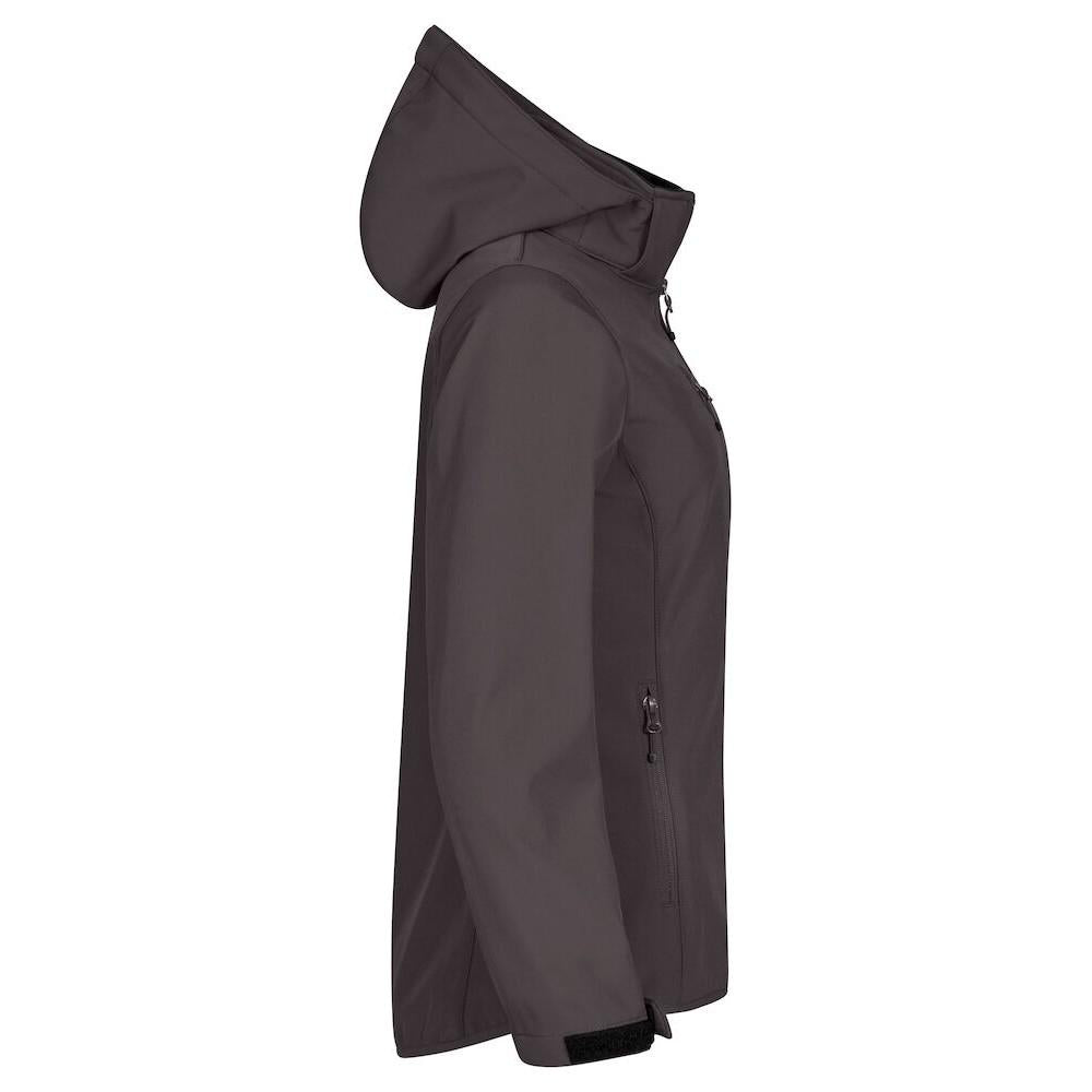 Dark Grey - Side - Clique Womens-Ladies Classic Soft Shell Jacket