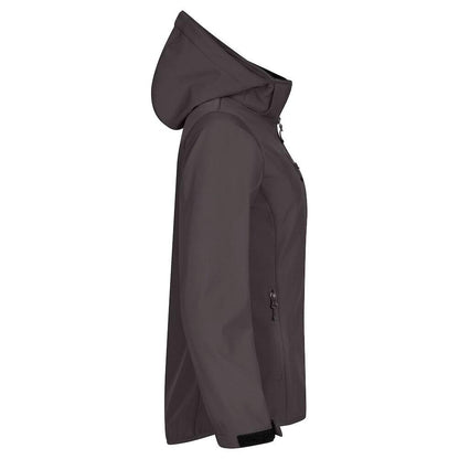 Dark Grey - Side - Clique Womens-Ladies Classic Soft Shell Jacket