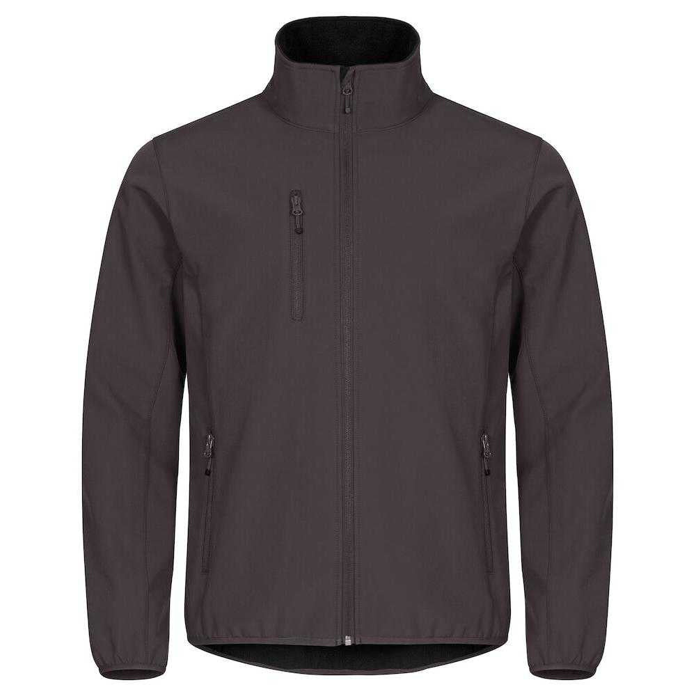 Dark Grey - Front - Clique Mens Classic Soft Shell Jacket