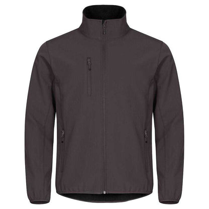 Dark Grey - Front - Clique Mens Classic Soft Shell Jacket