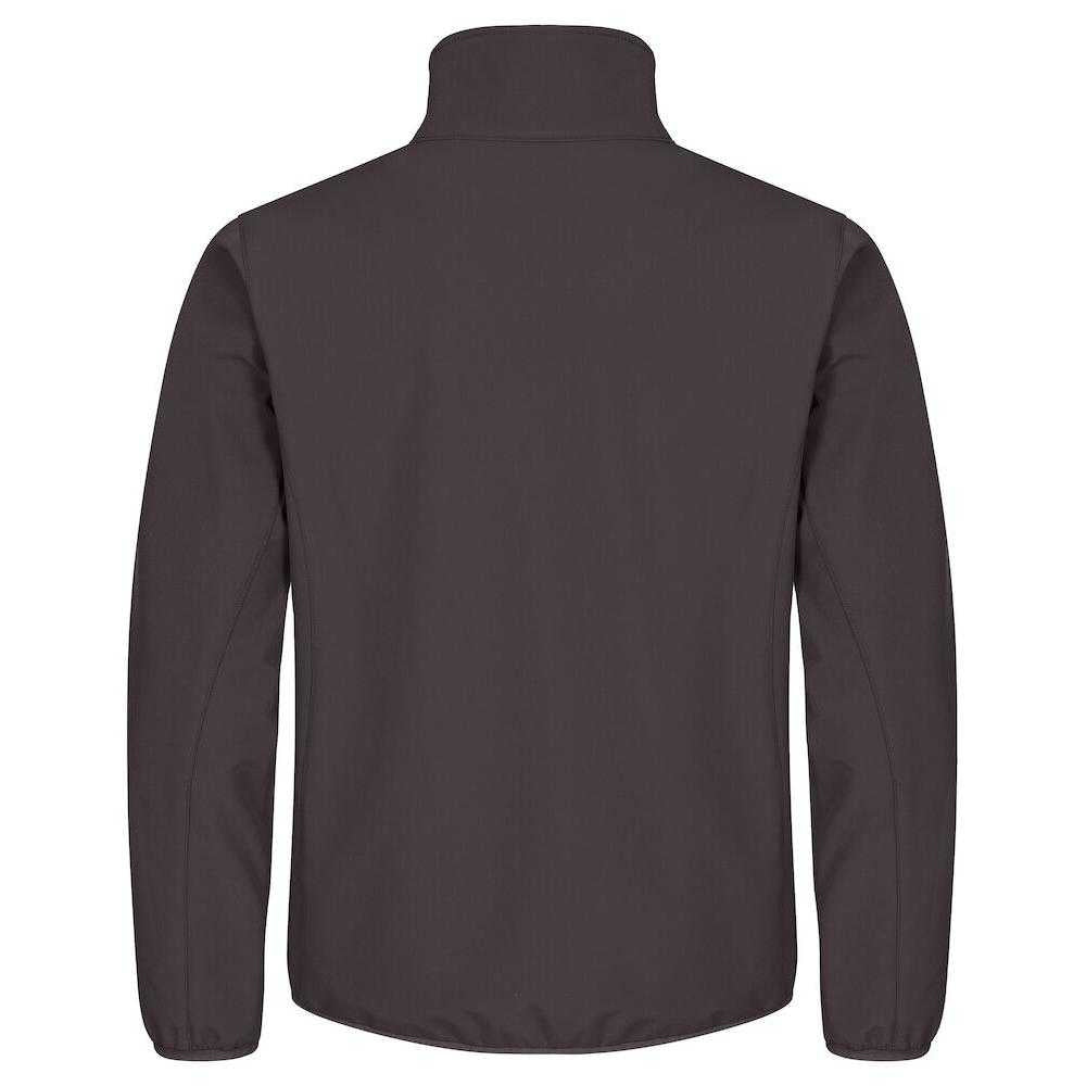 Dark Grey - Back - Clique Mens Classic Soft Shell Jacket