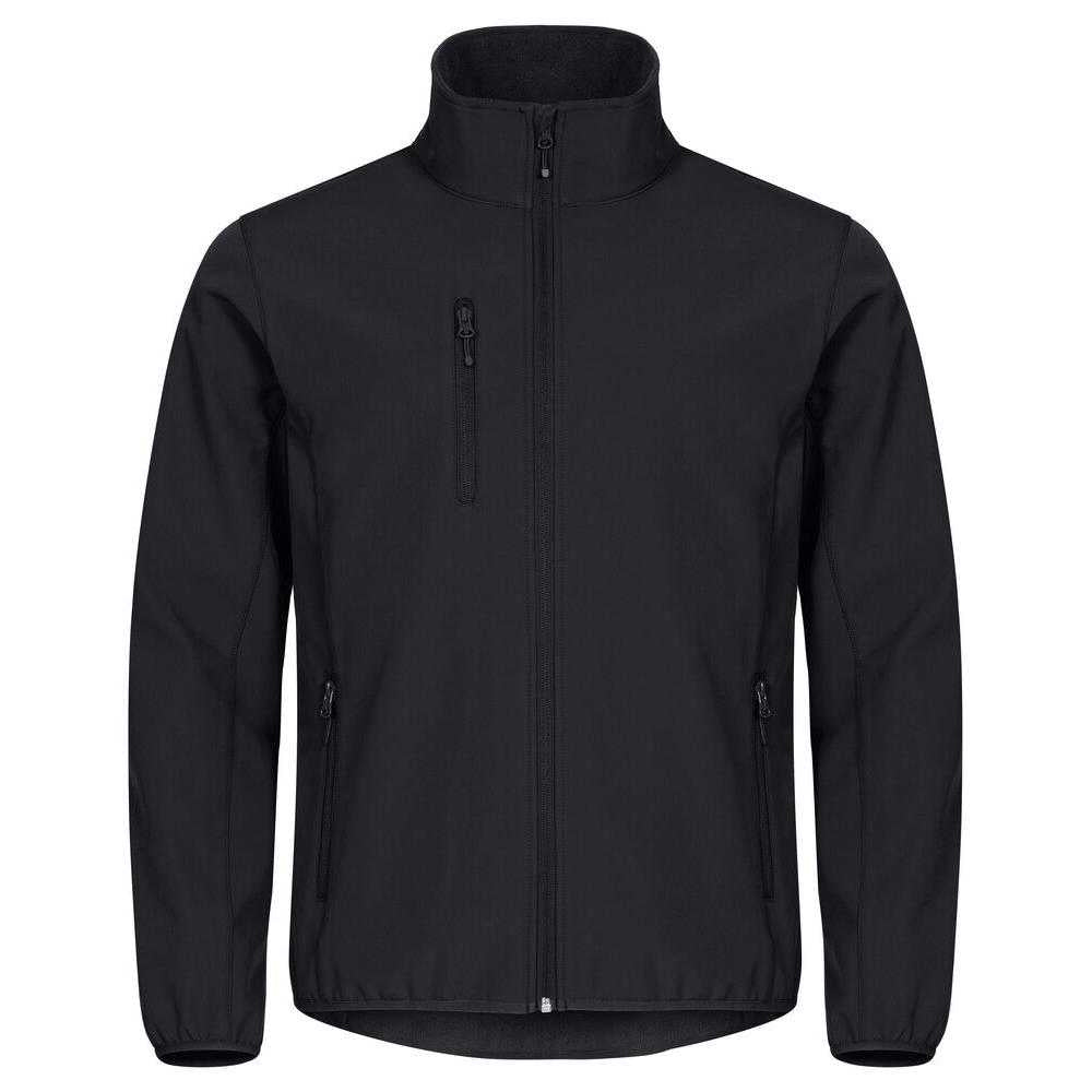 Black - Front - Clique Mens Classic Soft Shell Jacket