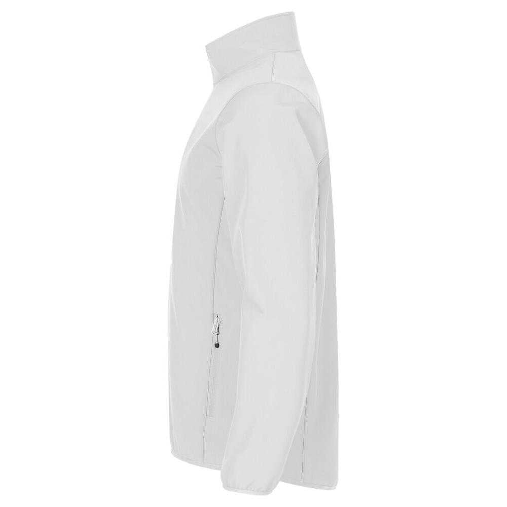 White - Side - Clique Mens Classic Soft Shell Jacket